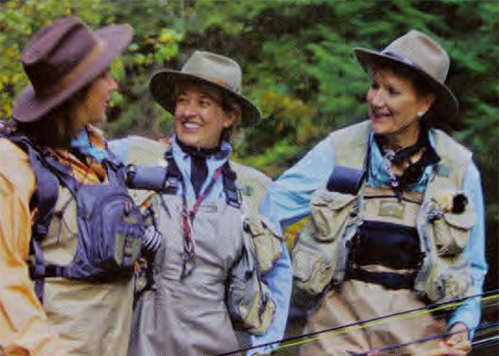 A group of women fishing